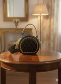 Round-shaped Luxury Black Handbag