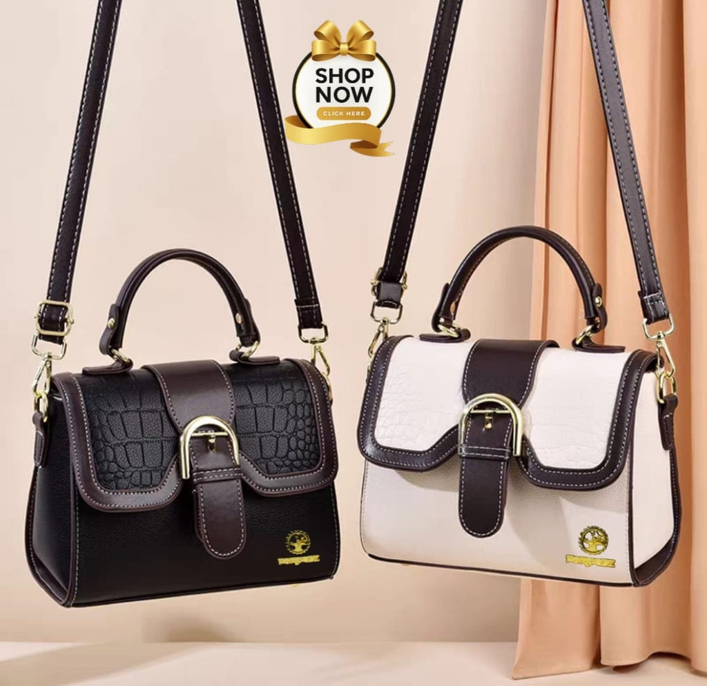 FoxJazz Black & White Crossbody Handbags